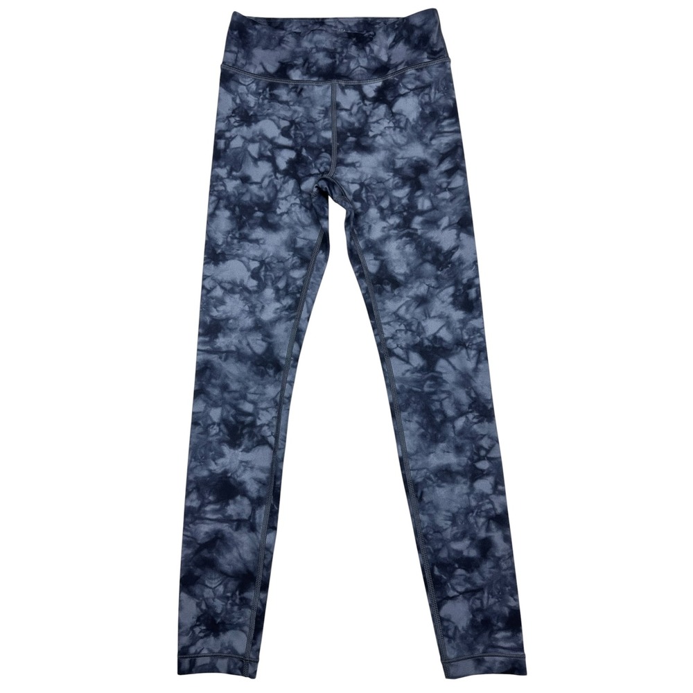 Athleta Girl Chit Chat Tight High Rise Powervita Tie Dye Navy Grey Kids Size S 7